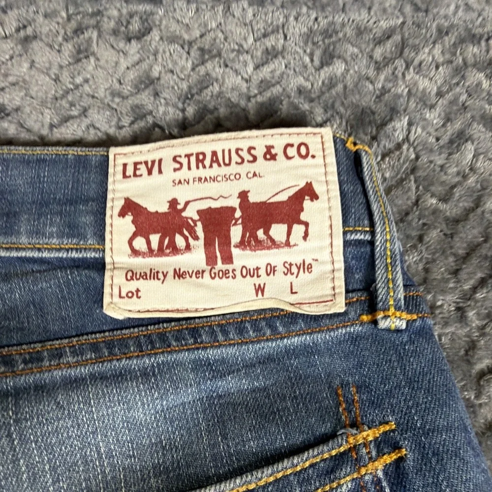 Levis 519 Jeans W34 L32 Mens Blue Super Skinny Fit Stretch‎ Denim